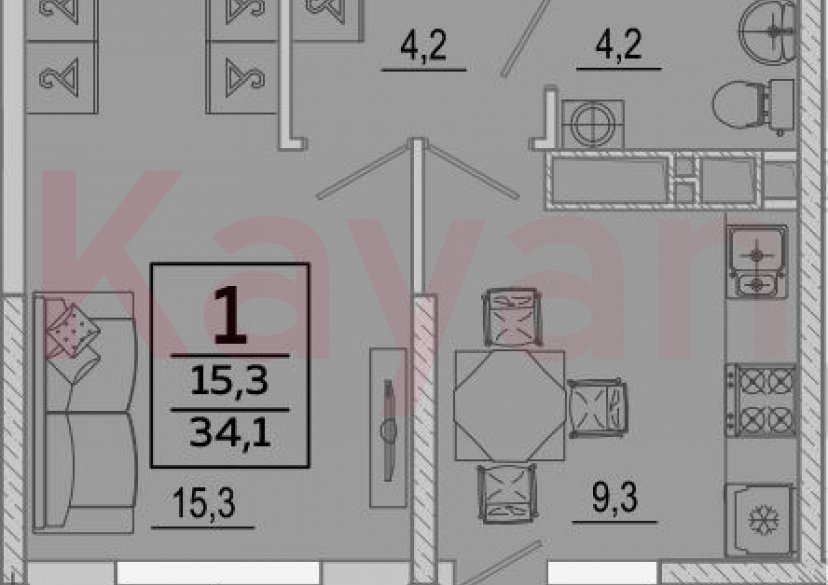 Продажа 1-комн. квартиры, 33 кв.м фото 0 Продажа 1-комн. квартиры, 33 кв.м фото 0