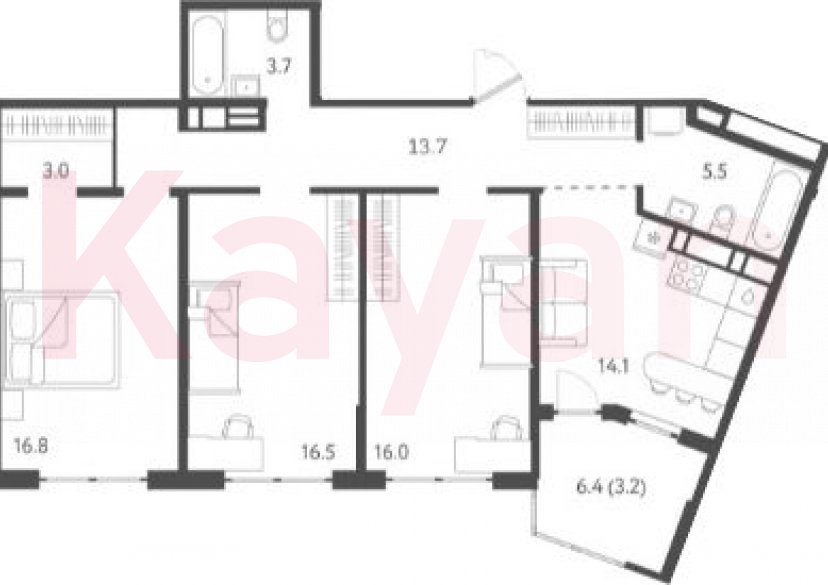 Продажа 3-комн. квартиры, 89.3 кв.м фото 0 Продажа 3-комн. квартиры, 89.3 кв.м фото 0