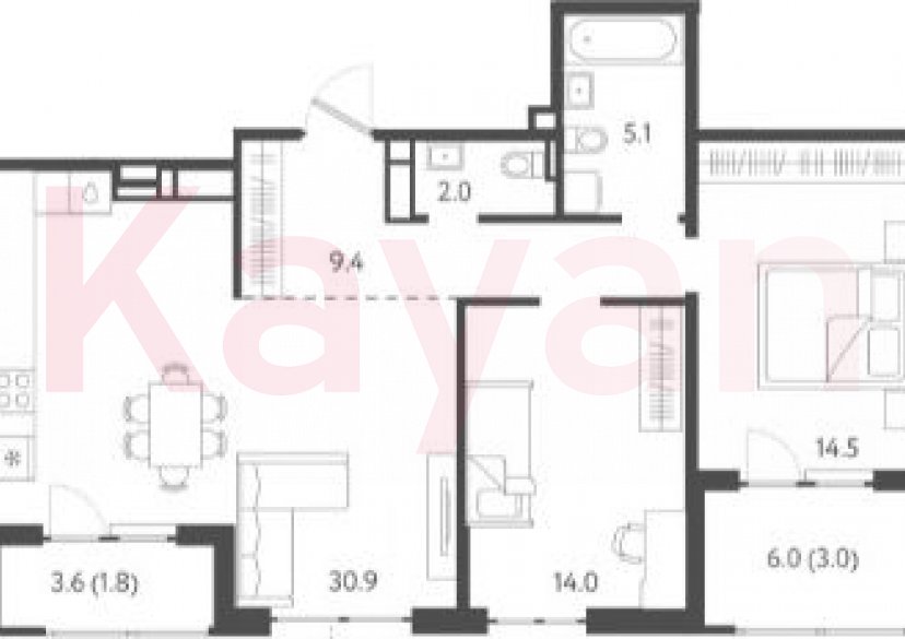Продажа 3-комн. квартиры, 75.9 кв.м фото 0