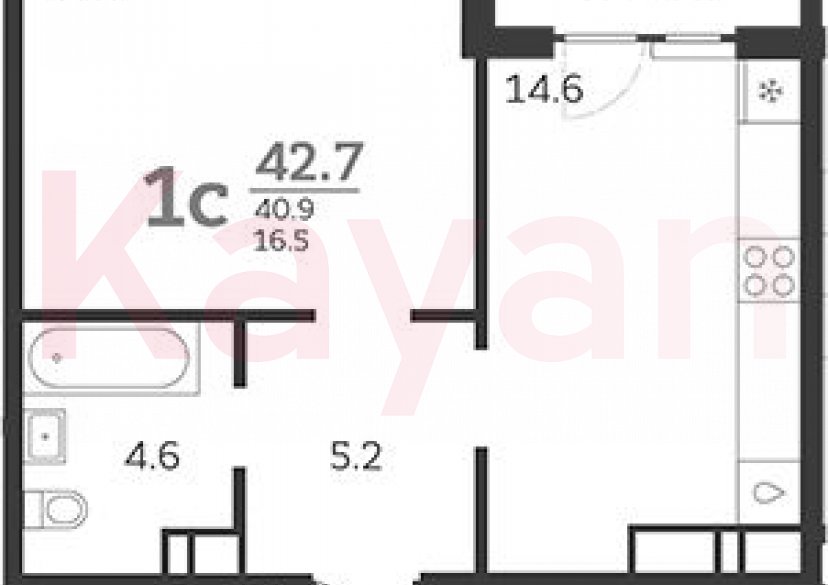 Продажа 1-комн. квартиры, 40.9 кв.м фото 0 Продажа 1-комн. квартиры, 40.9 кв.м фото 0