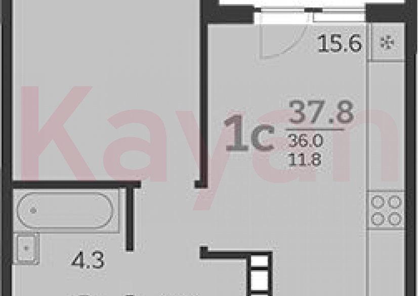 Продажа 2-комн. квартиры, 36 кв.м фото 0