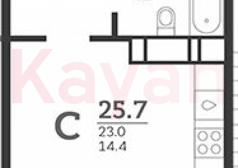 Продажа студии, 23 кв.м фото 0