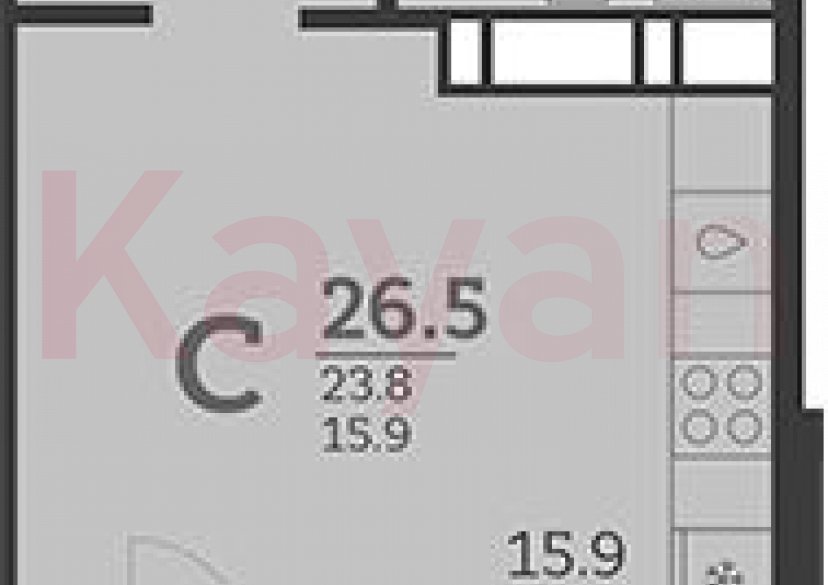 Продажа студии, 23.8 кв.м фото 0 Продажа студии, 23.8 кв.м фото 0