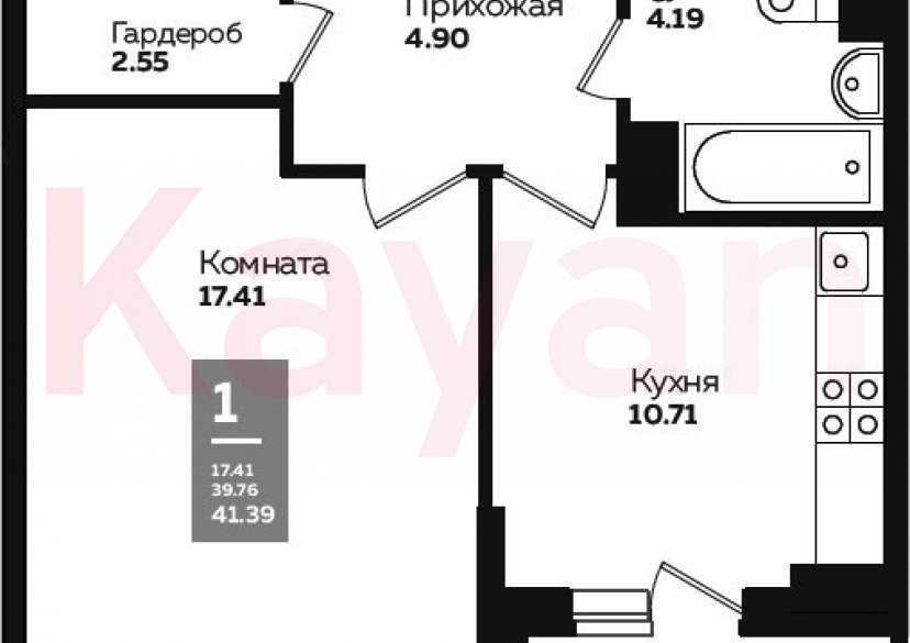 Продажа 1-комн. квартиры, 38.57 кв.м фото 0