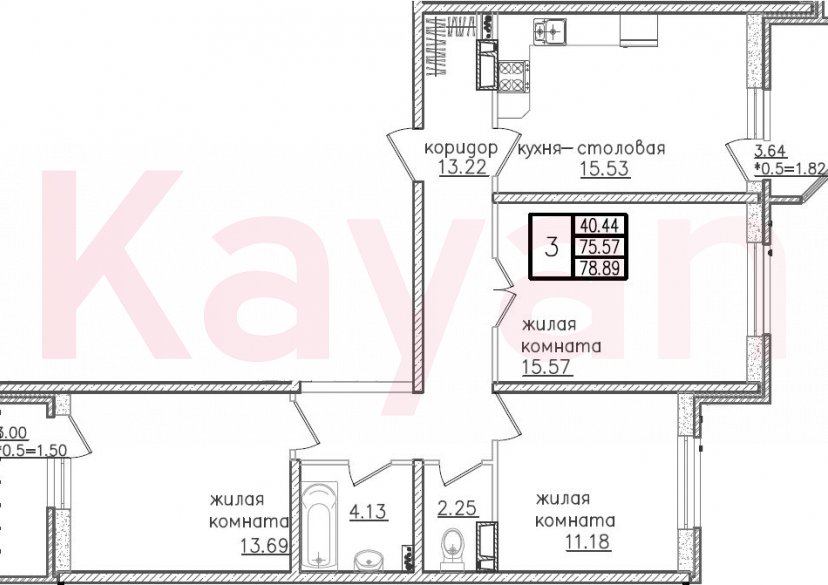 Продажа 4-комн. квартиры, 75.57 кв.м фото 0 Продажа 4-комн. квартиры, 75.57 кв.м фото 0