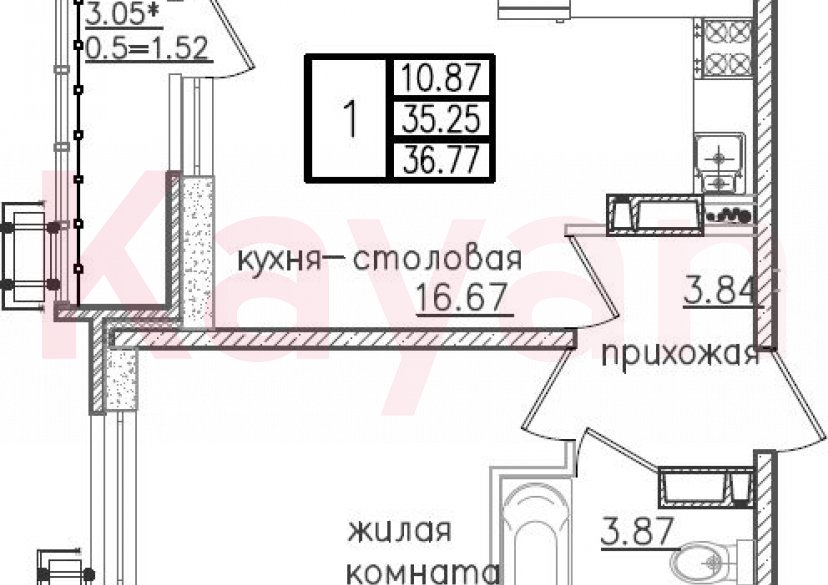 Продажа 2-комн. квартиры, 35.25 кв.м фото 0 Продажа 2-комн. квартиры, 35.25 кв.м фото 0