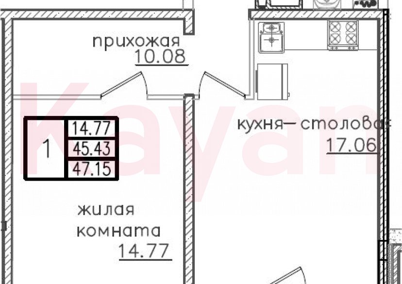 Продажа 2-комн. квартиры, 45.43 кв.м фото 0 Продажа 2-комн. квартиры, 45.43 кв.м фото 0