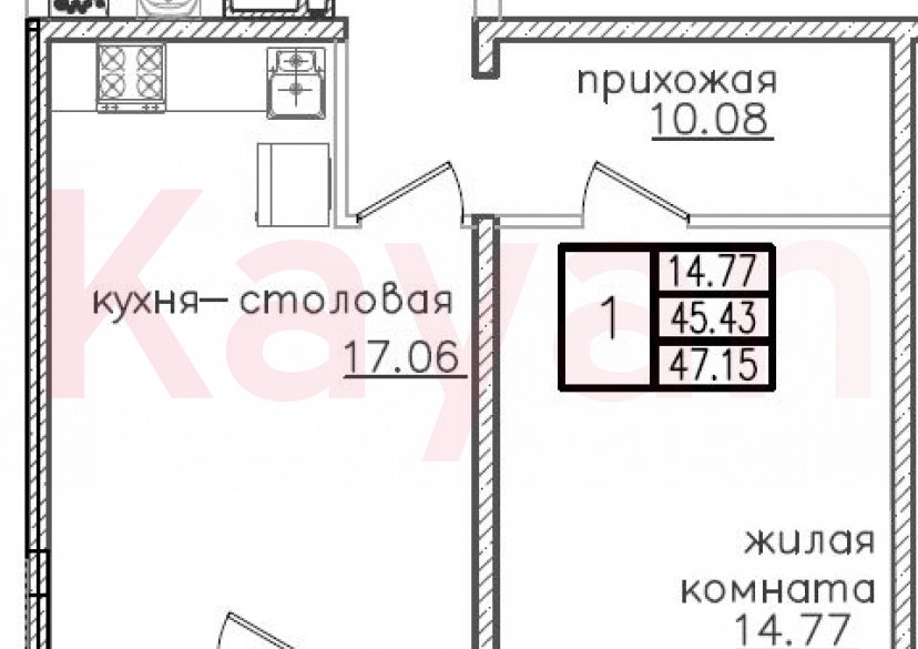 Продажа 2-комн. квартиры, 45.43 кв.м фото 0 Продажа 2-комн. квартиры, 45.43 кв.м фото 0