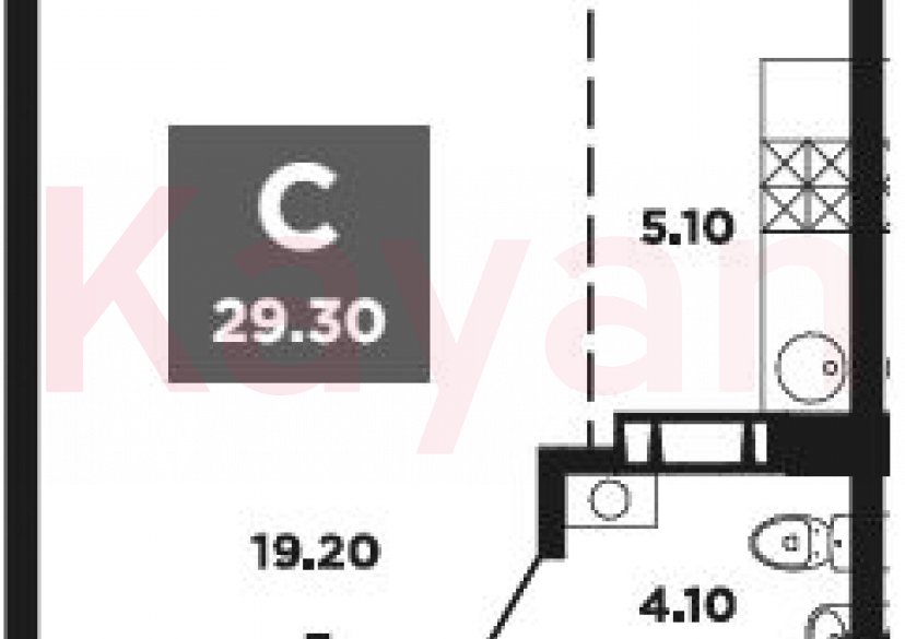 Продажа студии, 28.3 кв.м фото 0 Продажа студии, 28.3 кв.м фото 0