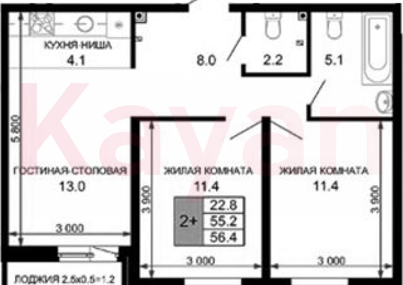 Продажа 3-комн. квартиры, 55.2 кв.м фото 0 Продажа 3-комн. квартиры, 55.2 кв.м фото 0