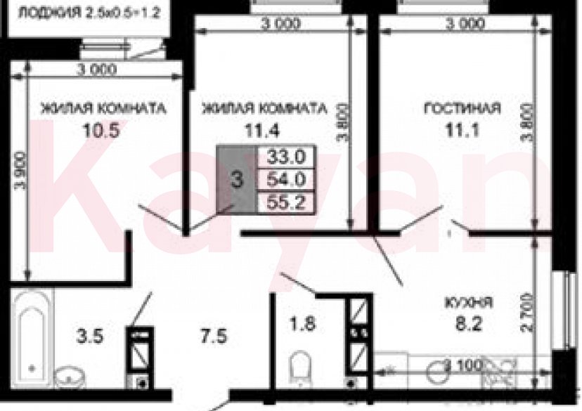 Продажа 3-комн. квартиры, 54 кв.м фото 0 Продажа 3-комн. квартиры, 54 кв.м фото 0