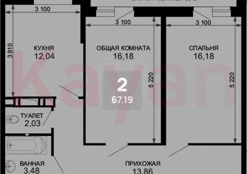 Продажа 2-комн. квартиры, 63.77 кв.м фото 0 Продажа 2-комн. квартиры, 63.77 кв.м фото 0