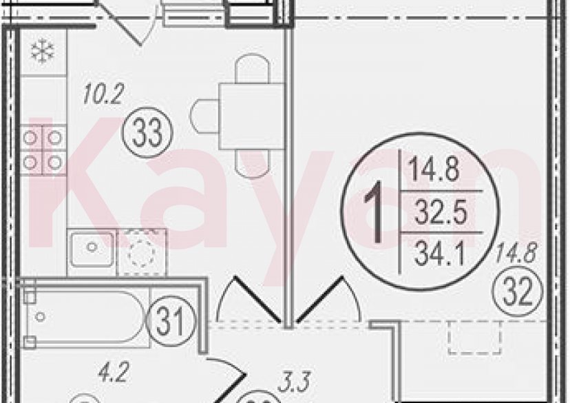 Продажа 1-комн. квартиры, 32.5 кв.м фото 0 Продажа 1-комн. квартиры, 32.5 кв.м фото 0