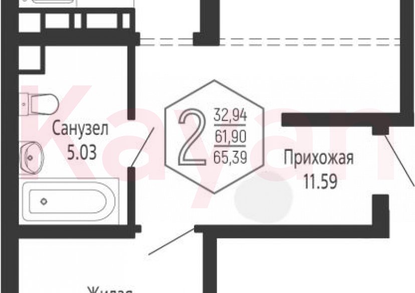 Продажа 2-комн. квартиры, 61.9 кв.м фото 0 Продажа 2-комн. квартиры, 61.9 кв.м фото 0