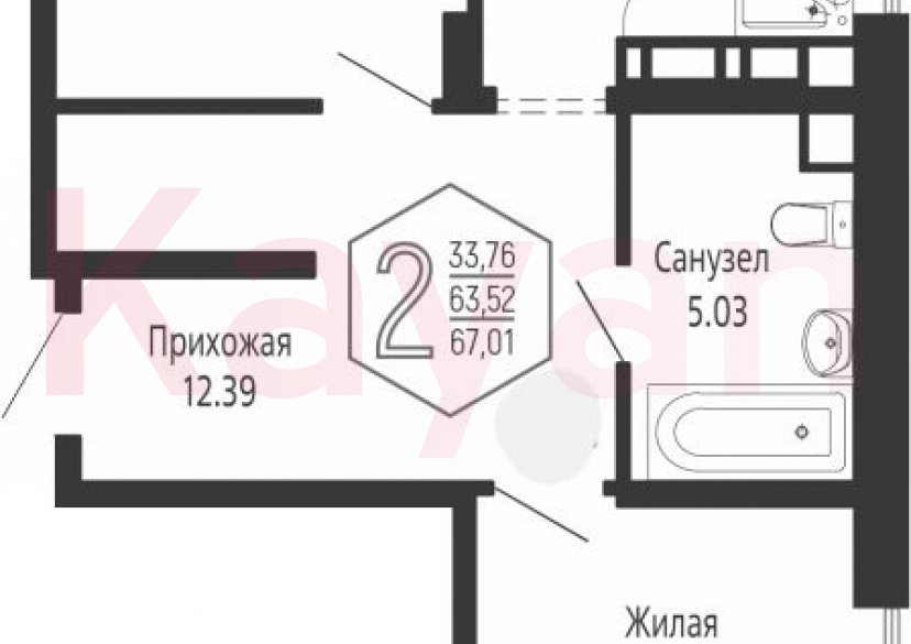 Продажа 2-комн. квартиры, 63.52 кв.м фото 0 Продажа 2-комн. квартиры, 63.52 кв.м фото 0