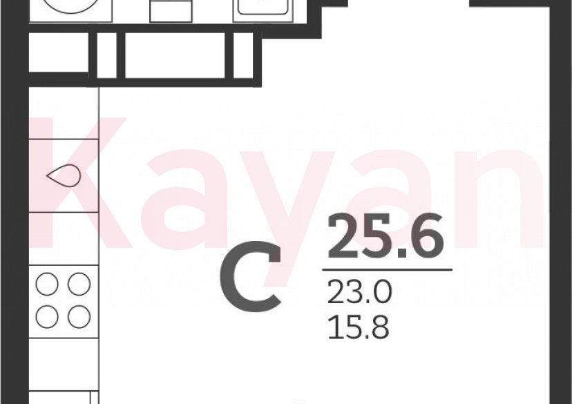 Продажа студии, 23 кв.м фото 0 Продажа студии, 23 кв.м фото 0