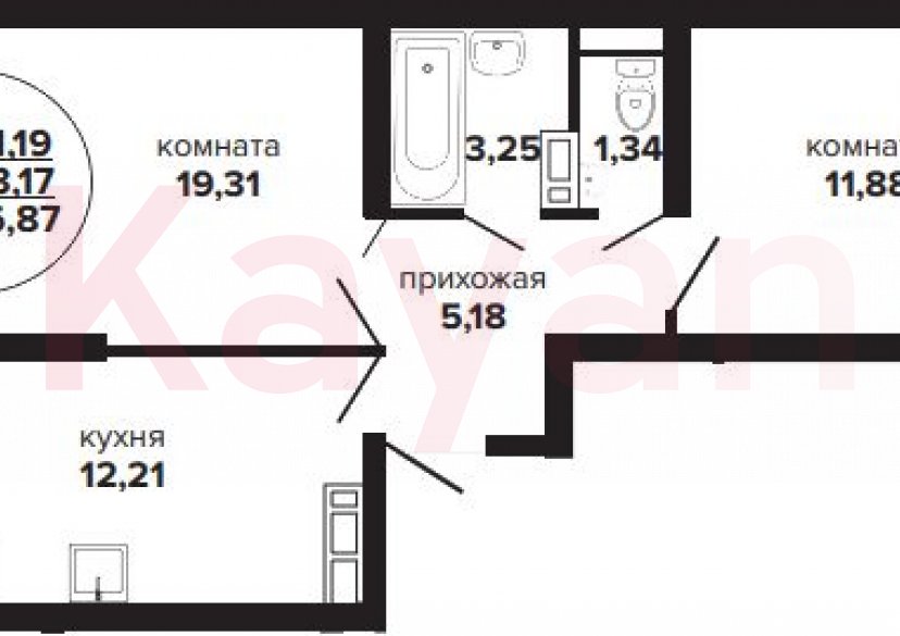 Продажа 2-комн. квартиры, 53.17 кв.м фото 0 Продажа 2-комн. квартиры, 53.17 кв.м фото 0