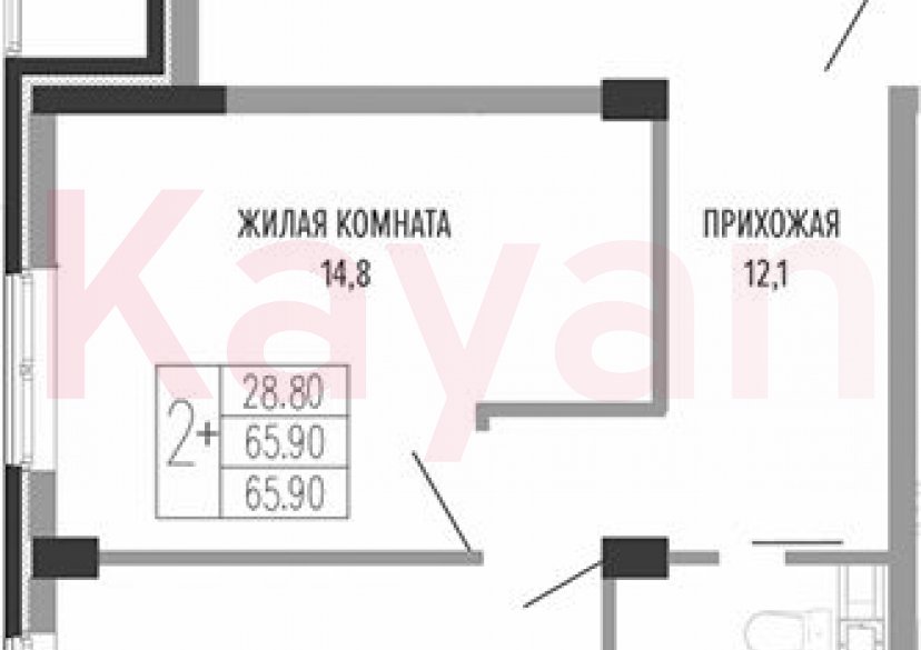 Продажа 3-комн. квартиры, 65.9 кв.м фото 0