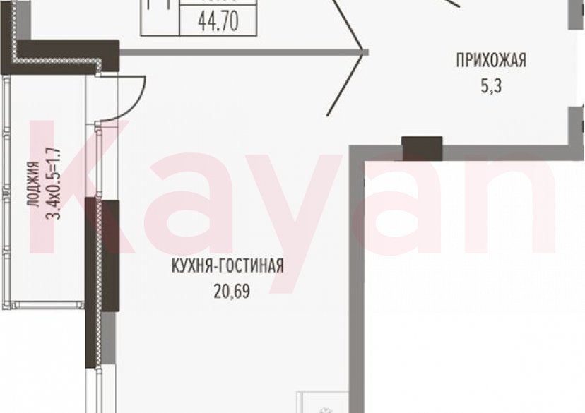 Продажа 2-комн. квартиры, 43 кв.м фото 0