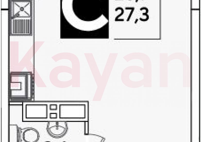 Продажа студии, 27.3 кв.м фото 0