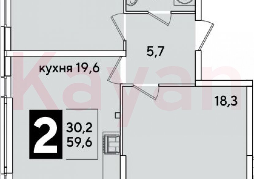 Продажа 3-комн. квартиры, 59.6 кв.м фото 0 Продажа 3-комн. квартиры, 59.6 кв.м фото 0