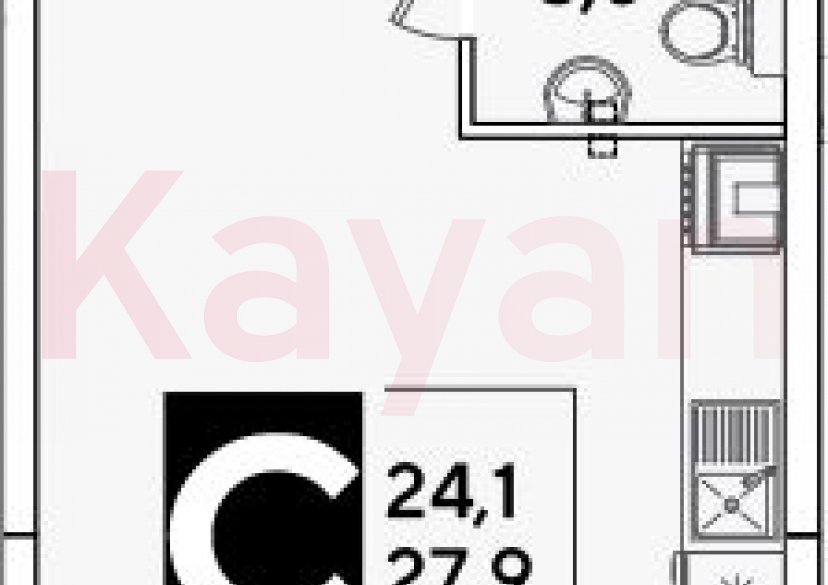 Продажа студии, 27.9 кв.м фото 0