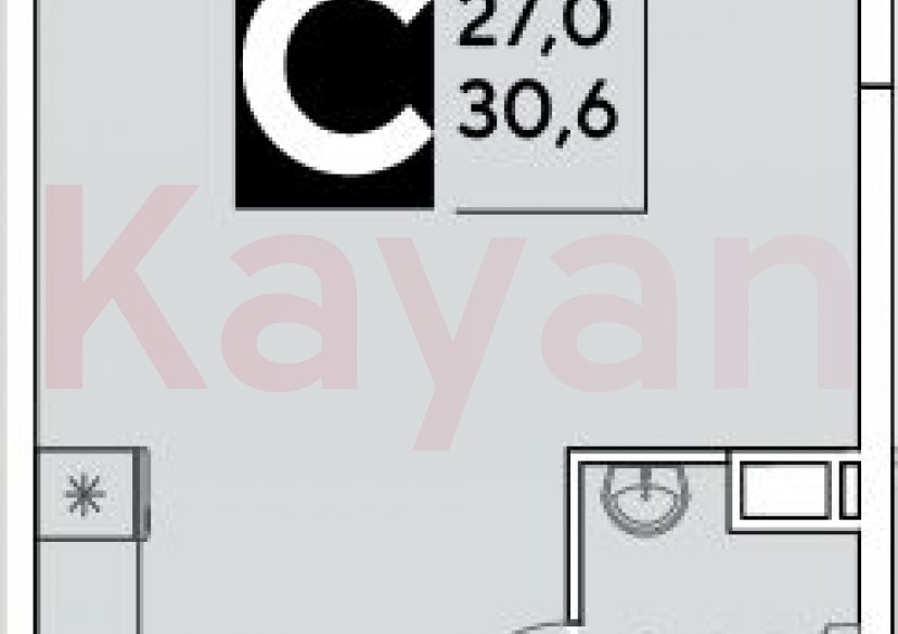 Продажа студии, 30.6 кв.м фото 0