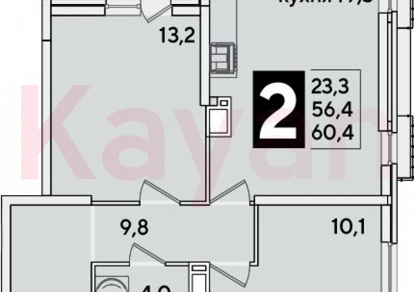 Продажа 3-комн. квартиры, 56.4 кв.м фото 0 Продажа 3-комн. квартиры, 56.4 кв.м фото 0