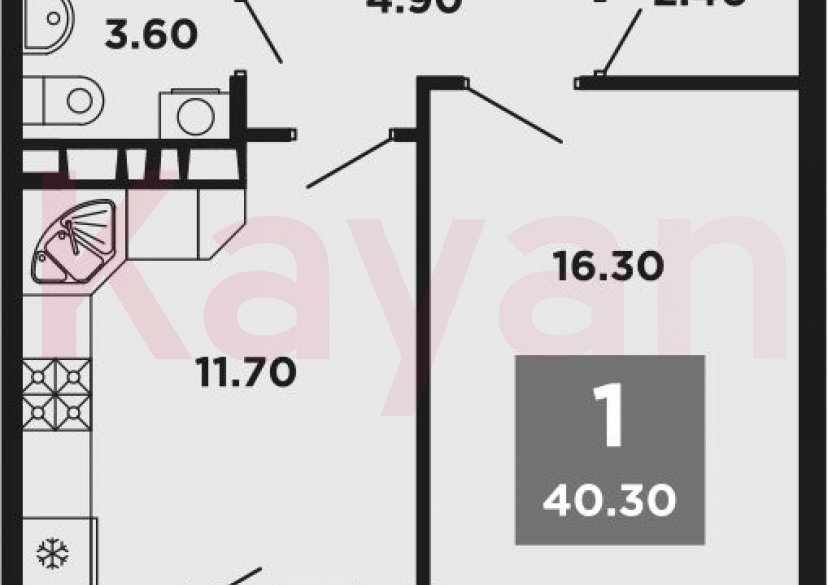 Продажа 1-комн. квартиры, 38.9 кв.м фото 0 Продажа 1-комн. квартиры, 38.9 кв.м фото 0