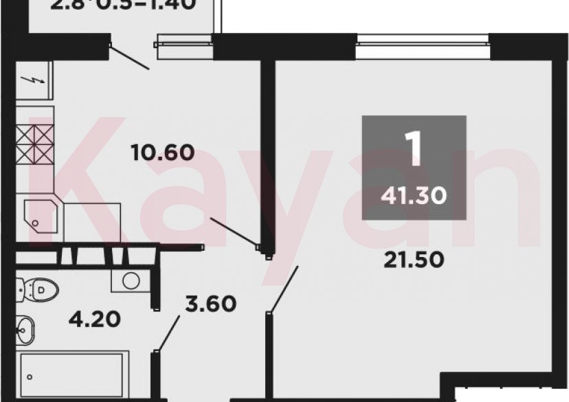 Продажа 1-комн. квартиры, 39.9 кв.м фото 0 Продажа 1-комн. квартиры, 39.9 кв.м фото 0