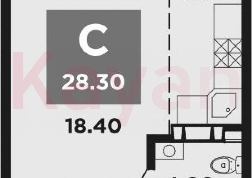 Продажа студии, 27.4 кв.м фото 0 Продажа студии, 27.4 кв.м фото 0