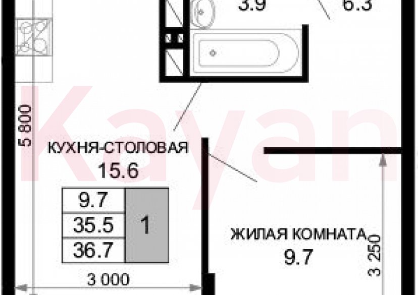 Продажа 1-комн. квартиры, 35.5 кв.м фото 0