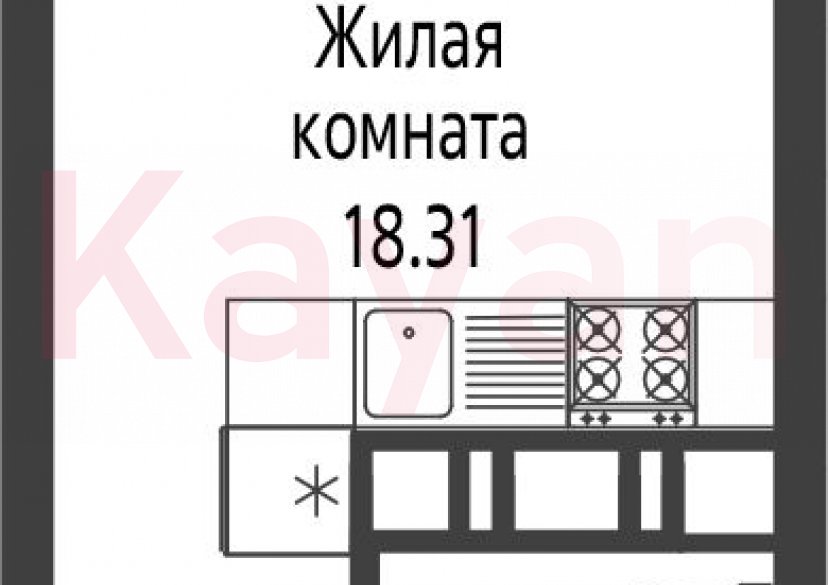 Продажа студии, 22.43 кв.м фото 0