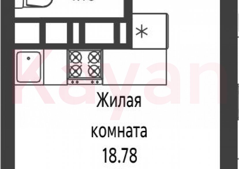 Продажа студии, 22.96 кв.м фото 0