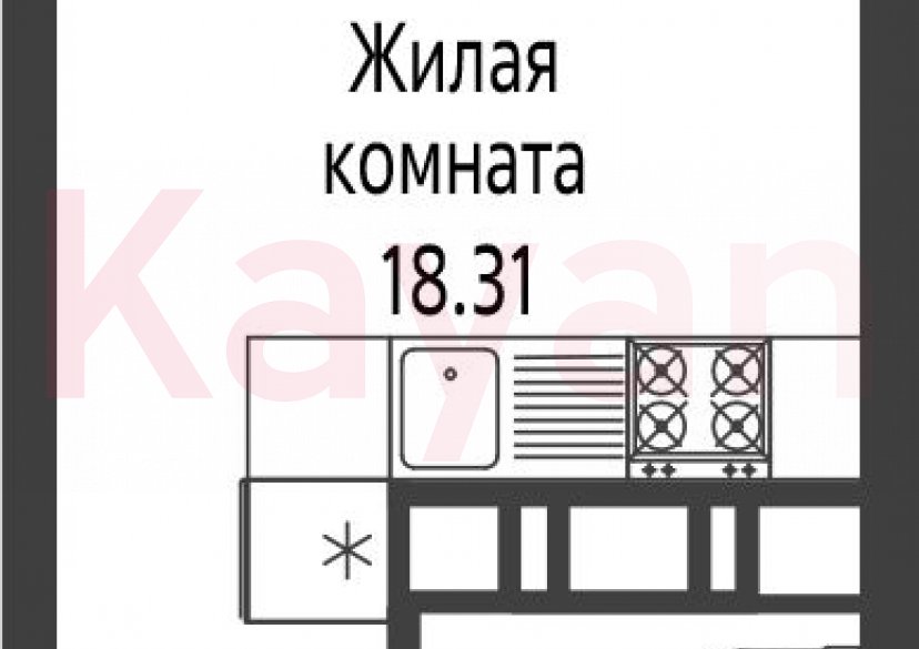 Продажа студии, 22.43 кв.м фото 0 Продажа студии, 22.43 кв.м фото 0