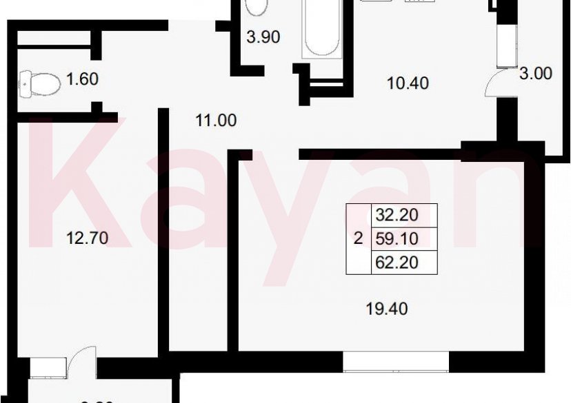 Продажа 2-комн. квартиры, 59.1 кв.м фото 0 Продажа 2-комн. квартиры, 59.1 кв.м фото 0