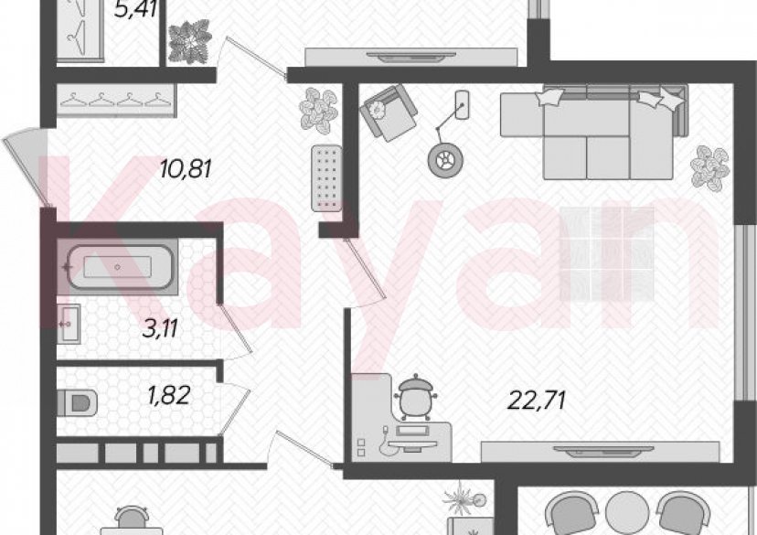 Продажа 2-комн. квартиры, 77.98 кв.м фото 0 Продажа 2-комн. квартиры, 77.98 кв.м фото 0