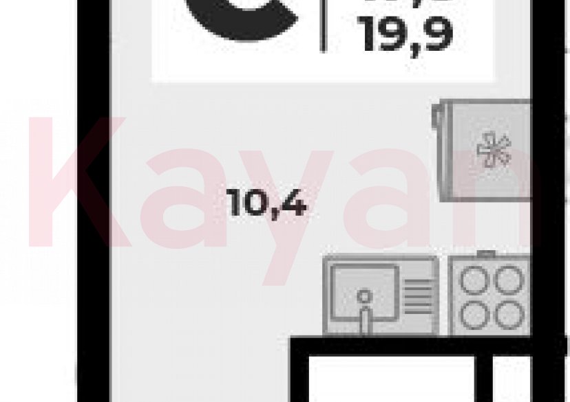 Продажа студии, 17.8 кв.м фото 0 Продажа студии, 17.8 кв.м фото 0