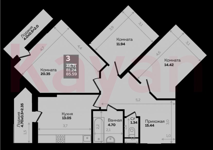Продажа 3-комн. квартиры, 77.05 кв.м фото 0 Продажа 3-комн. квартиры, 77.05 кв.м фото 0