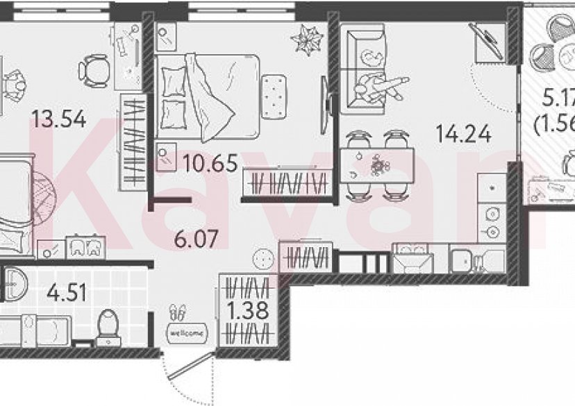 Продажа 2-комн. квартиры, 49.9 кв.м фото 0