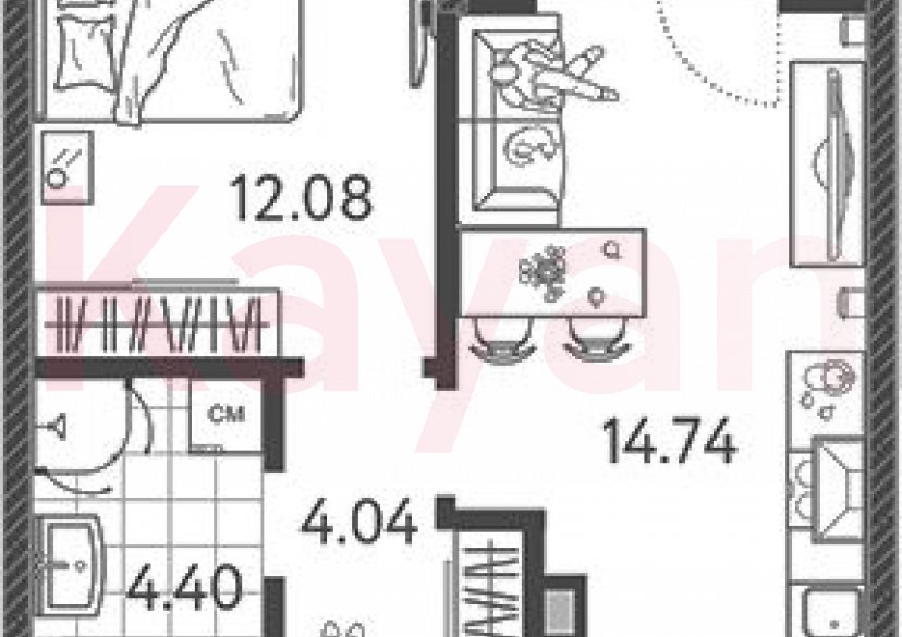 Продажа 1-комн. квартиры, 34.3 кв.м фото 0