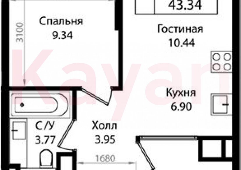 Продажа 2-комн. квартиры, 41.58 кв.м фото 0 Продажа 2-комн. квартиры, 41.58 кв.м фото 0