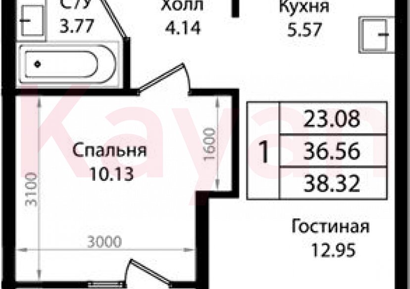 Продажа 2-комн. квартиры, 36.56 кв.м фото 0
