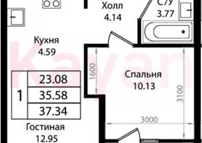 Продажа 2-комн. квартиры, 35.58 кв.м фото 0 Продажа 2-комн. квартиры, 35.58 кв.м фото 0