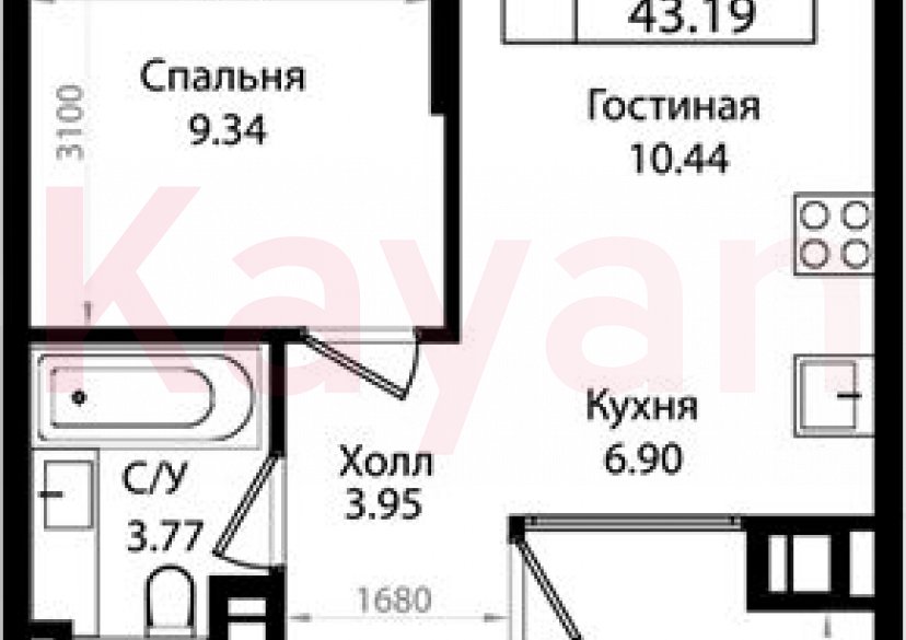 Продажа 2-комн. квартиры, 41.43 кв.м фото 0 Продажа 2-комн. квартиры, 41.43 кв.м фото 0
