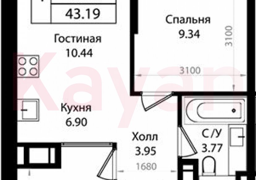 Продажа 2-комн. квартиры, 41.43 кв.м фото 0 Продажа 2-комн. квартиры, 41.43 кв.м фото 0