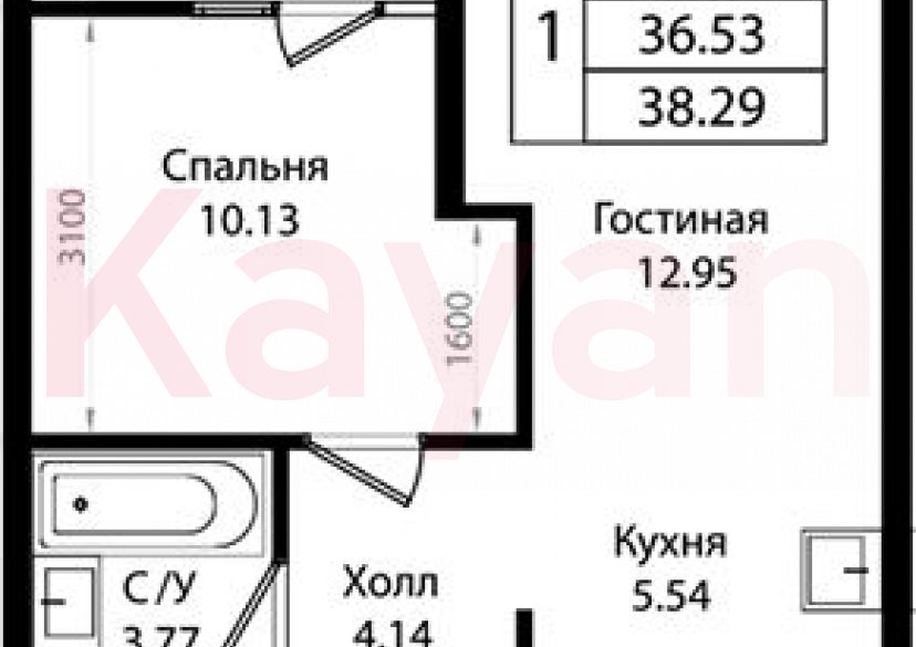 Продажа 2-комн. квартиры, 36.53 кв.м фото 0 Продажа 2-комн. квартиры, 36.53 кв.м фото 0