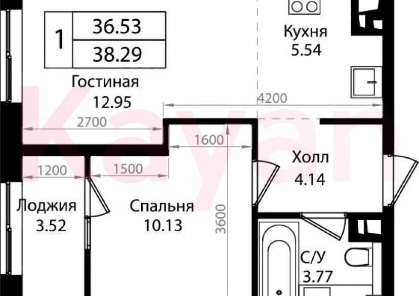 Продажа 2-комн. квартиры, 36.53 кв.м фото 0 Продажа 2-комн. квартиры, 36.53 кв.м фото 0