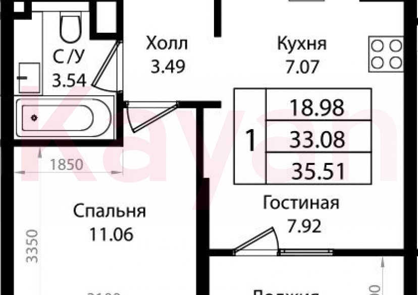Продажа 2-комн. квартиры, 33.08 кв.м фото 0 Продажа 2-комн. квартиры, 33.08 кв.м фото 0