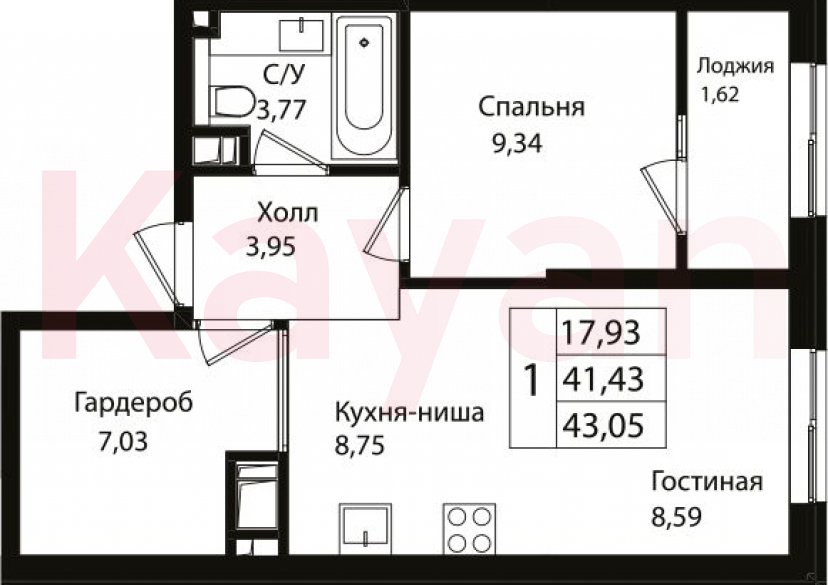 Продажа 2-комн. квартиры, 41.43 кв.м фото 0 Продажа 2-комн. квартиры, 41.43 кв.м фото 0